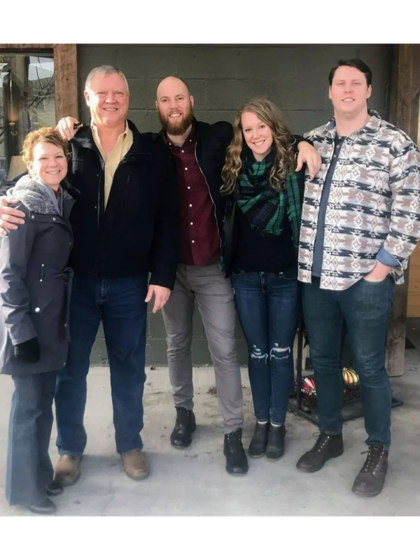 Rick with his wife and children.