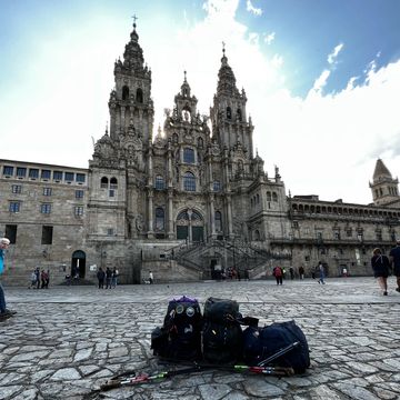A beautiful site. Santiago de Compostela Cathedral. Camino de Santiago.