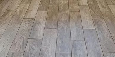 Flooring, ceramic tile, hardwood, kitchen cabinets