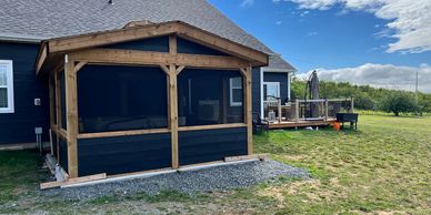 Outdoor Living Space Construction, gazebo, hot tub room