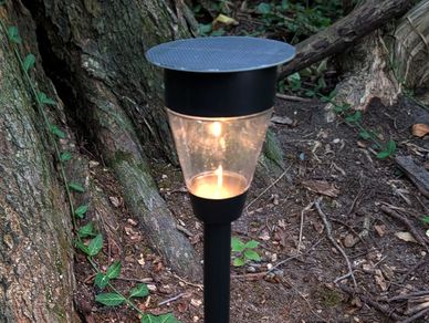 Photo of a Tahoe Lantern solar light by SHADE SOLAR®.