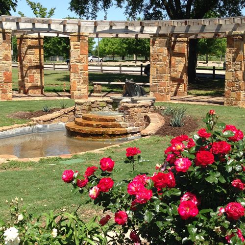 Restored Pergola and Water Rill at Kiest Park