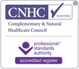 Registered with the Complementary & Natural Health Care Council, Professional Standards authority