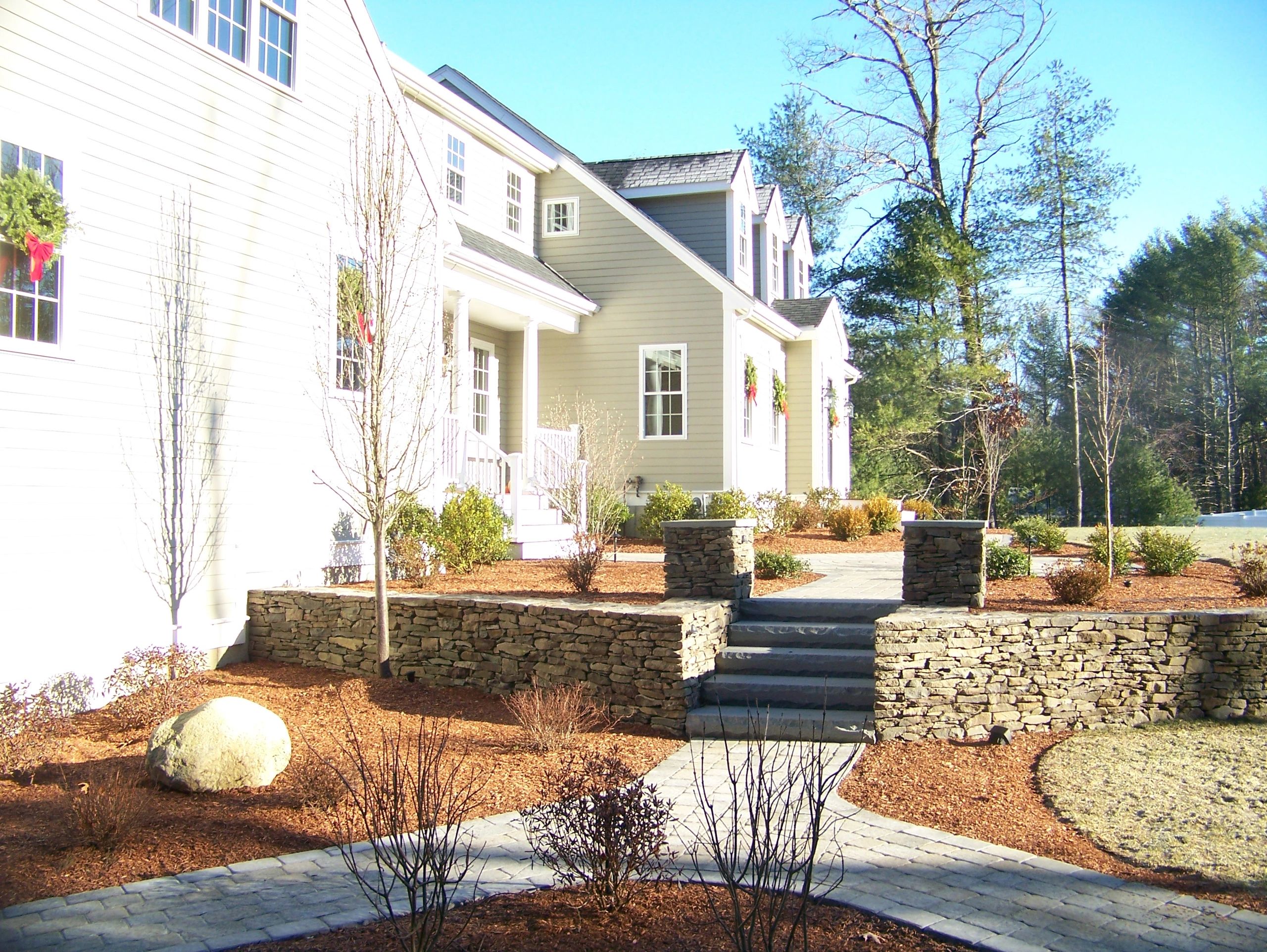 Retaining Walls Scituate MA Stone Stairs 