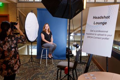 corporate headshot lounge