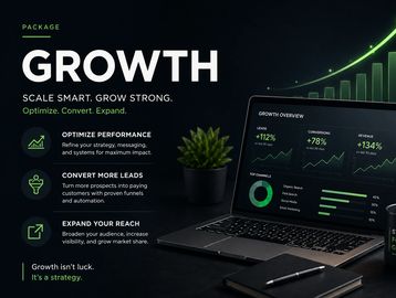Business growth strategy with optimized performance and lead conversion.