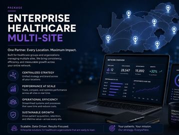 Enterprise healthcare multi-site technology visualization.