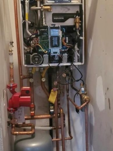 Wall hung boiler and on demand hot water heater