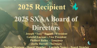 2025 SXAA Board of Directors announcement with elegant background.