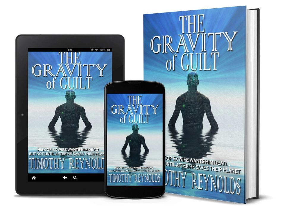 The cover of the novel, The Gravity of Guilt.