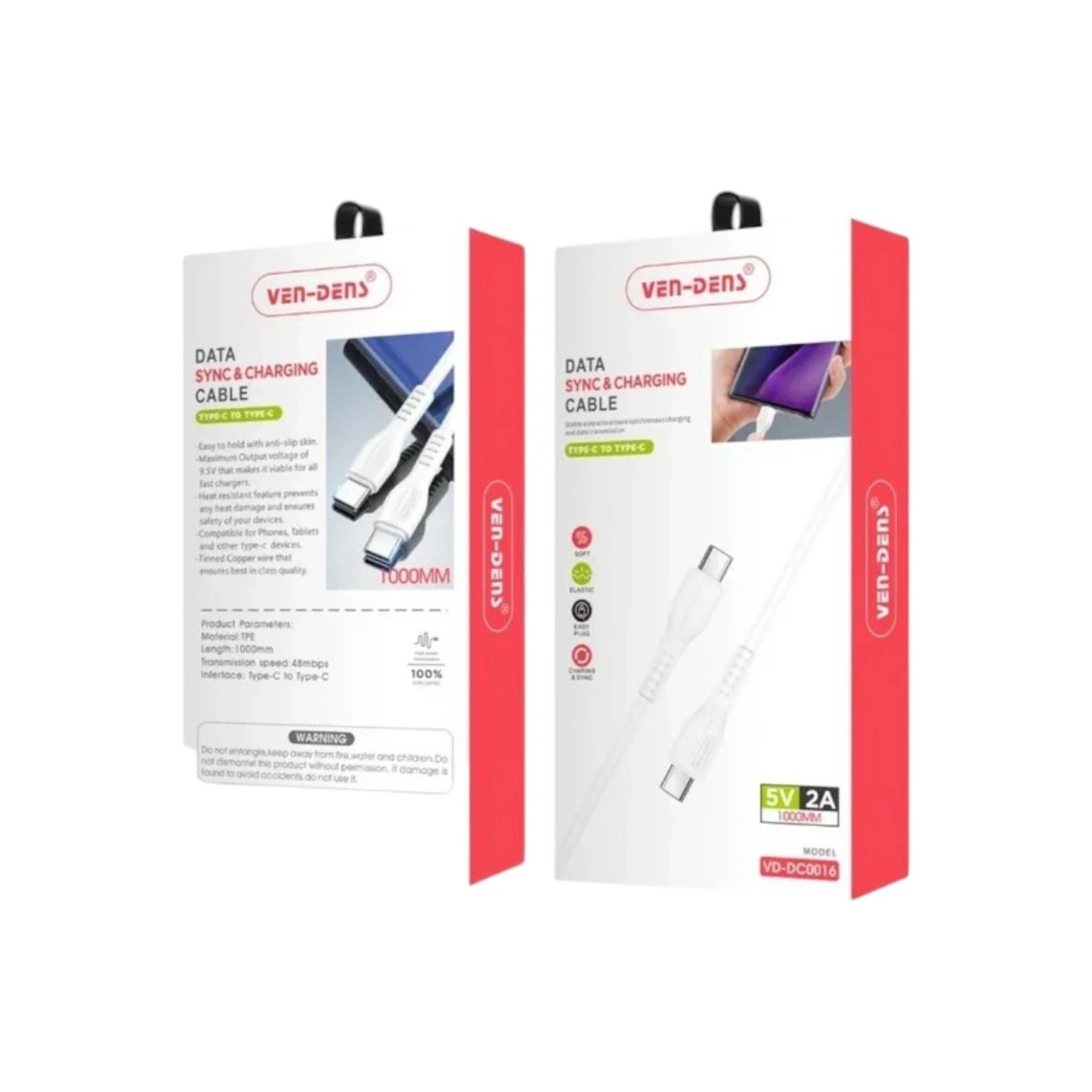 Ven-Dens Type-C to Type-C Cable (1M)