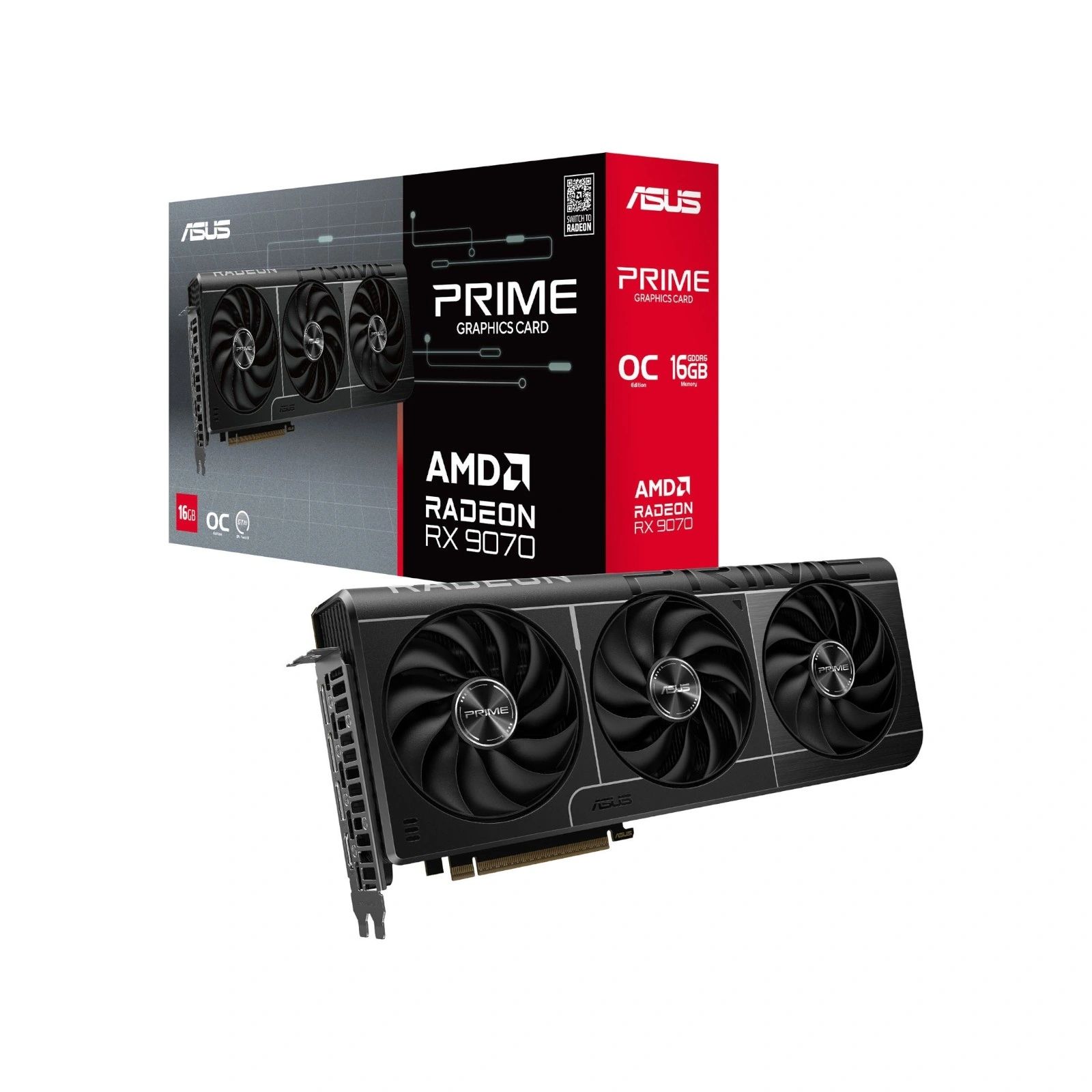ASUS Prime Radeon RX 9070 XT OC Edition 16GB GDDR6 Graphics Card - (Brand New)