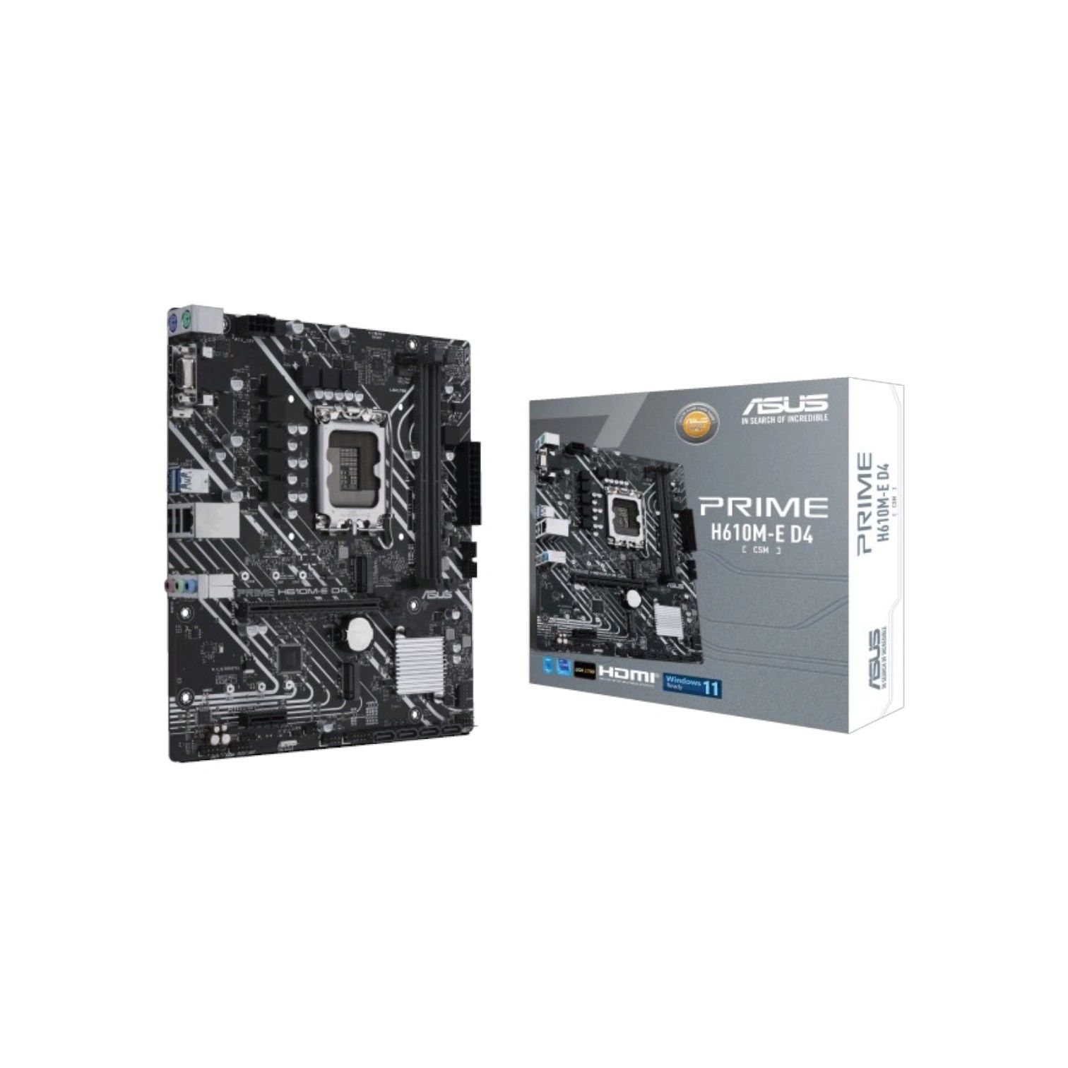 ASUS PRIME H610M-E D4-CSM Intel LGA1700 mATX DDR4 Motherboard – (Brand New)