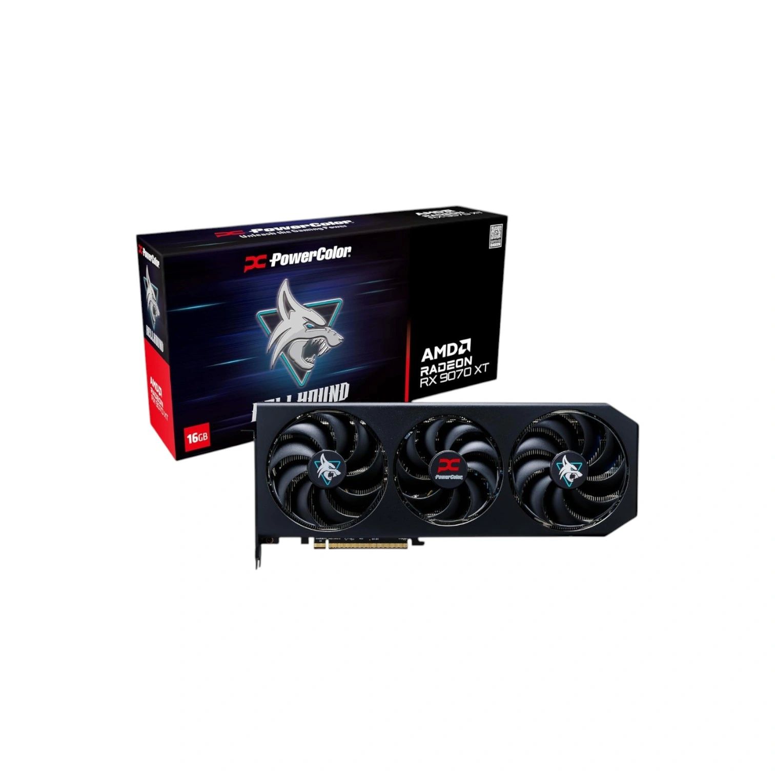 PowerColor RX 9070 XT OC 16GB Hellhound Graphics Card - (Brand New)