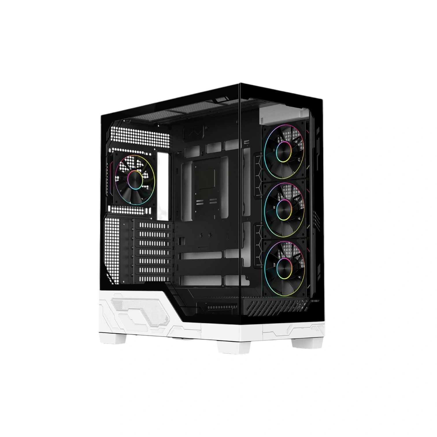 Powercool PC-ULTRA-WHT Mid Tower Gaming Case - Black/White - (Brand New)