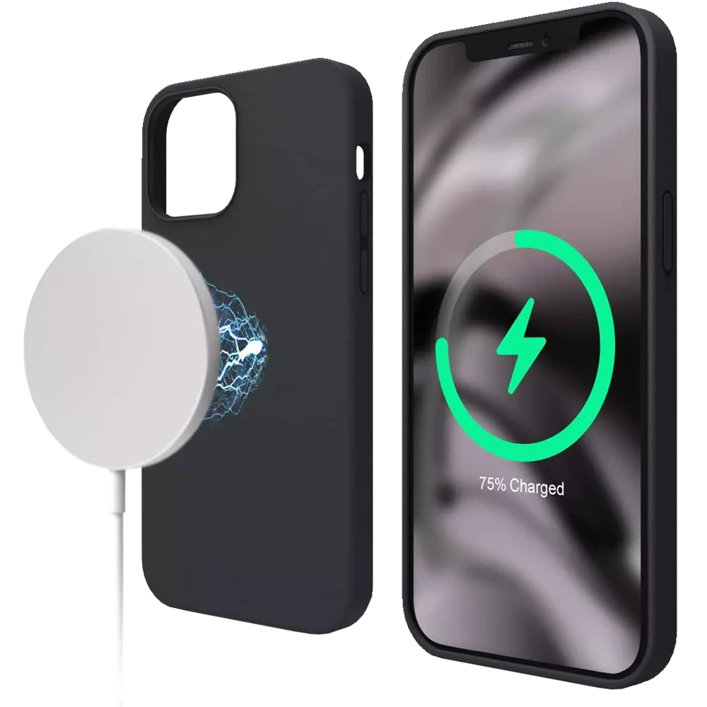 Silicone With MagSafe for iPhone 16 - Black