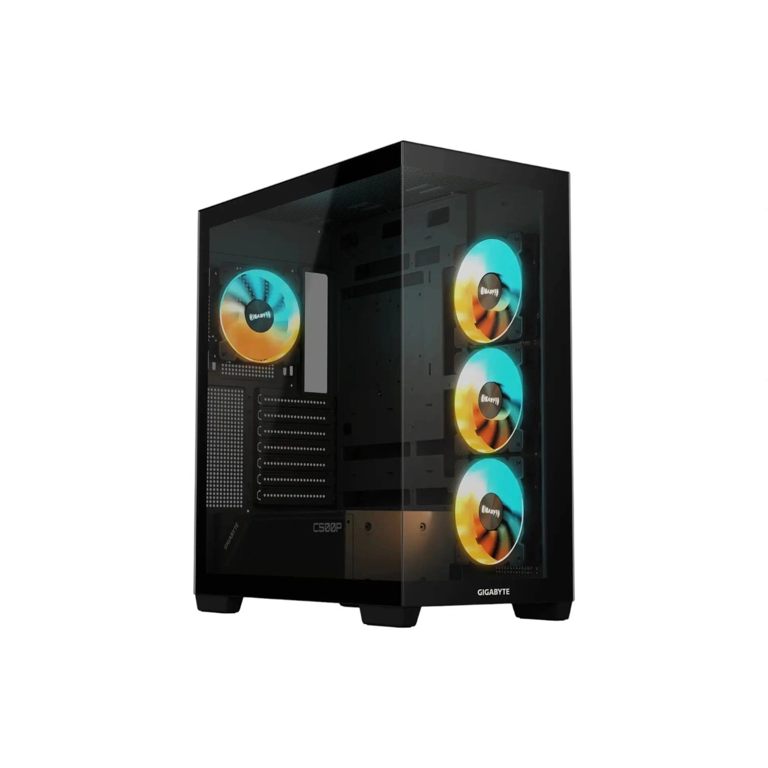 Gigabyte C500 Panoramic Stealth Ice Tempered Glass Case - Black