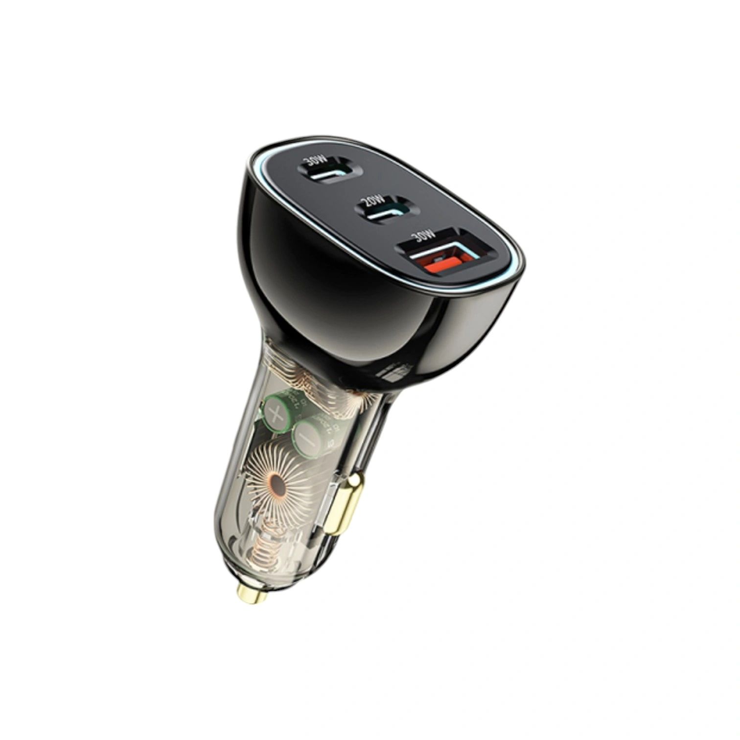 WiWU 3 in 1 Car Charger 90W Dual USB C+USB A