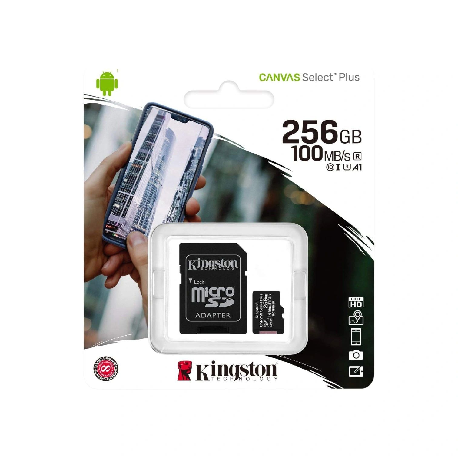 Kingston 256GB micro SD card Class 10 with SD Adapter