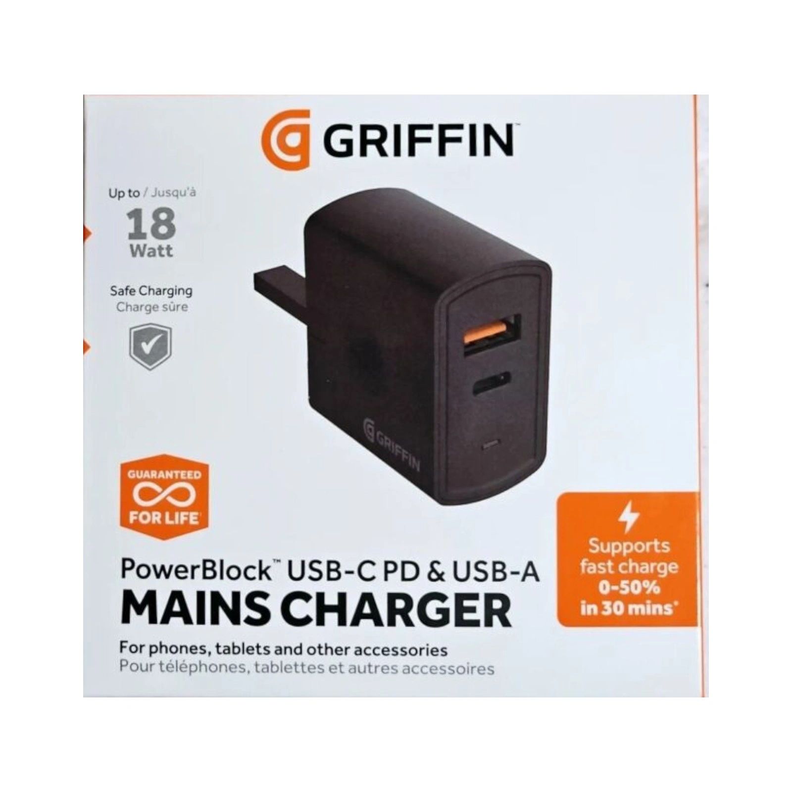 Griffin PowerBlock USB-C PD & USB-A Mains Charger