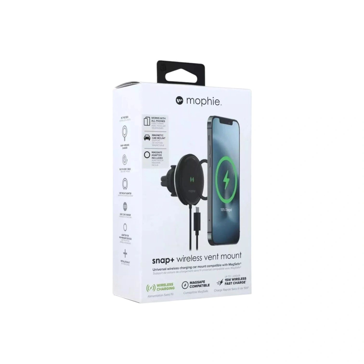 Mophie Snap+ Wireless Vent Mount (Magsafe Car Charger)