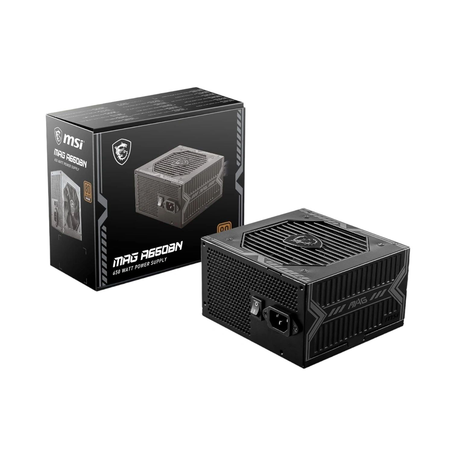 MSI MAG A650BN Power Supply Unit - 650W, 80 Plus Bronze Certified