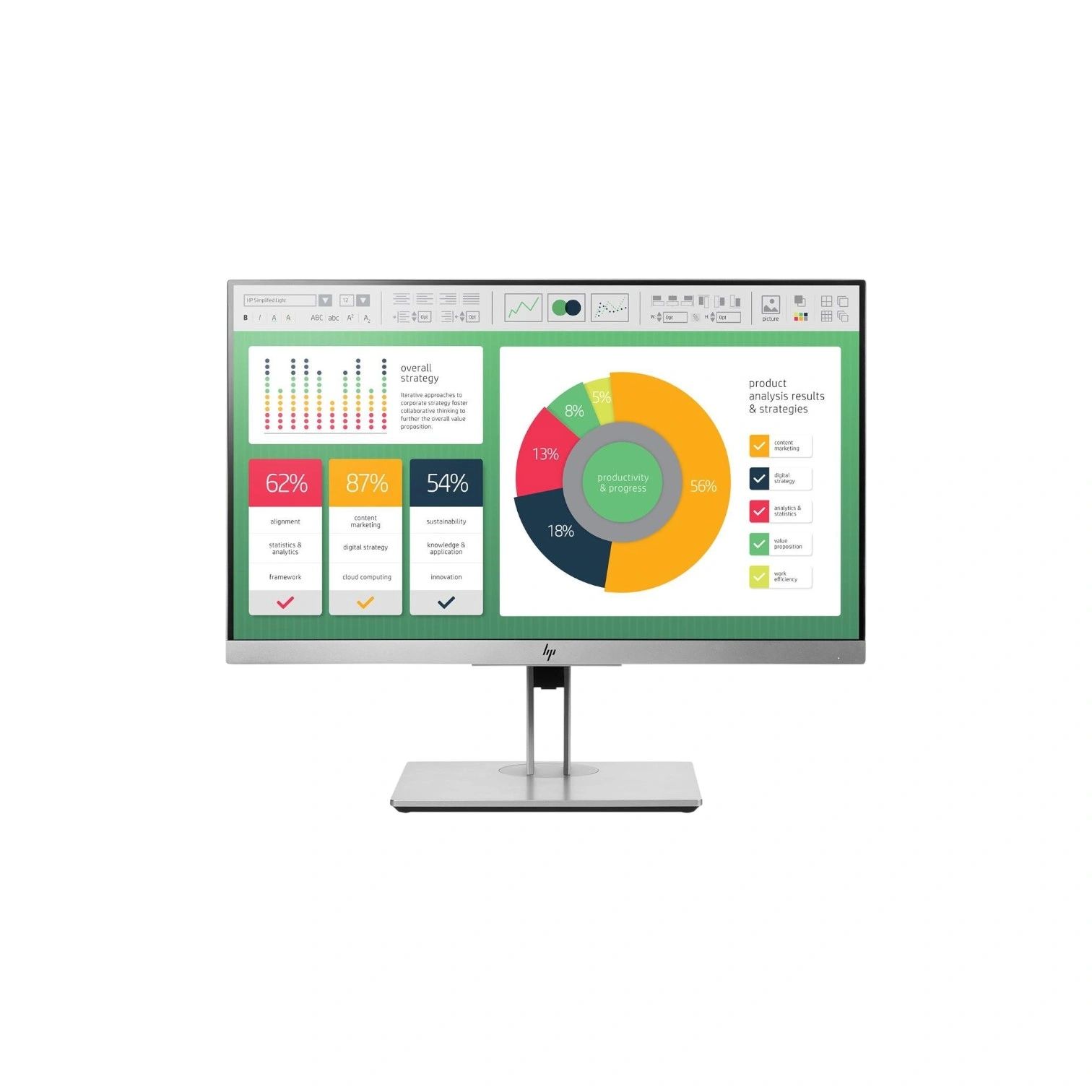 HP EliteDisplay E223 21.5" Full HD Monitor (Pre-Owned)