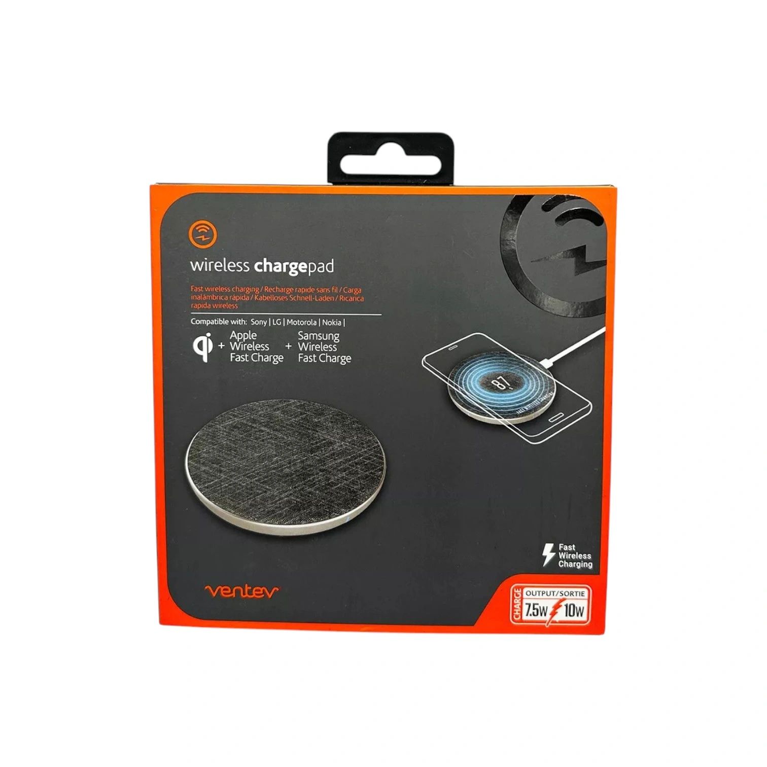 Ventev Fast Wireless ChargedPad + Fast Charger - (Brand New)