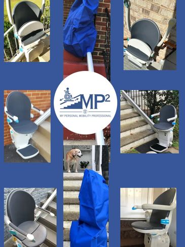 The Handicare 1000 straight outdoor stairlift a premium design for indoor or outdoor.