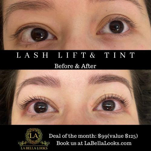 Lash lift & tint · before and after