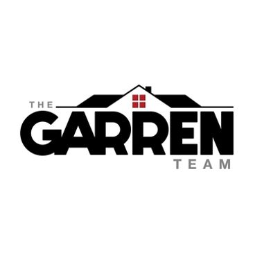 Logo for The Garren Team with a house roof and window design.