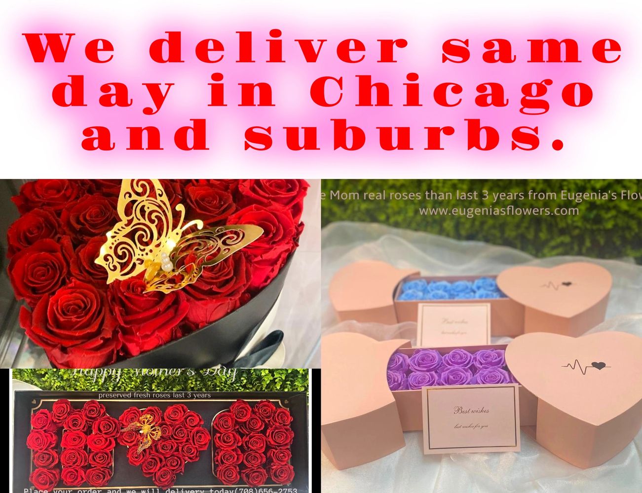 Box of roses Chicago 