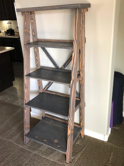 Ladder Shelf Prototype #2 ( Farmhouse / Slate)