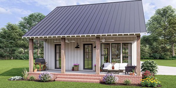 This backyard tiny home cottage feels like a storybook retreat brought to life. 