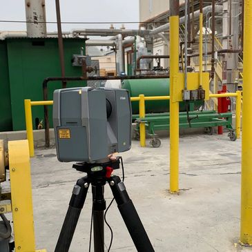 Laser scan of existing conditions in complex piping locations for mechanical engineers.