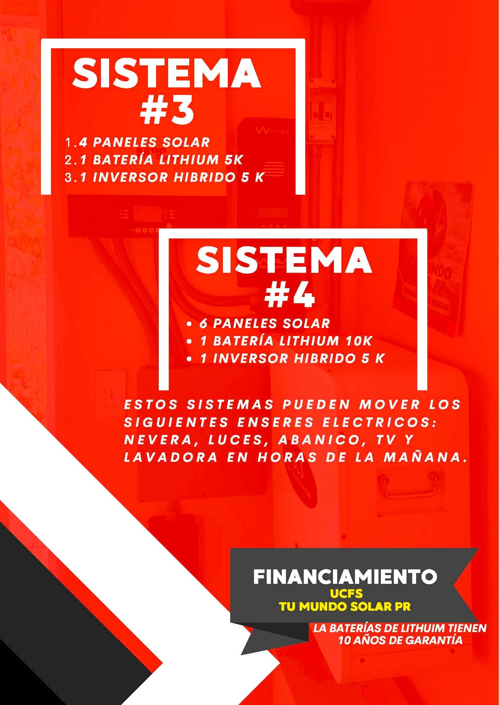 Comparación de sistemas solares con paneles, baterías de litio e inversores híbridos.