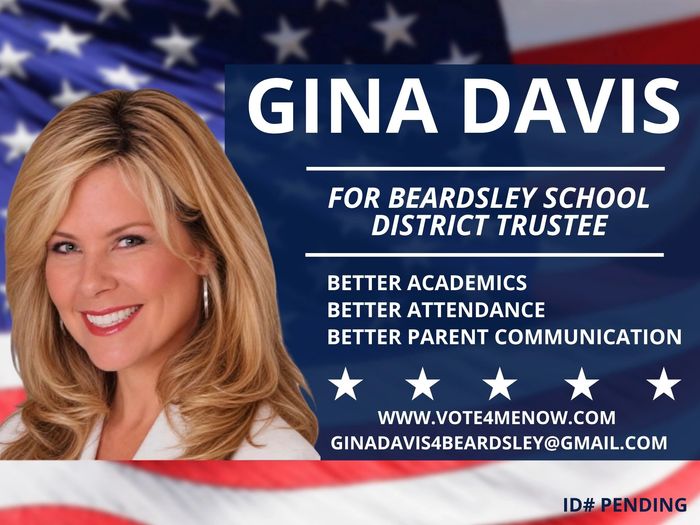 Vote Gina Davis
Beardsley School District
Academics
Better Attendance
Better Parent Communication