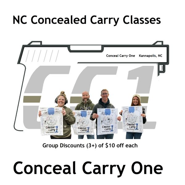 Concealed Carry Class Charlotte, Concord and Kannapolis Area. Conceal Carry One, Group Discount