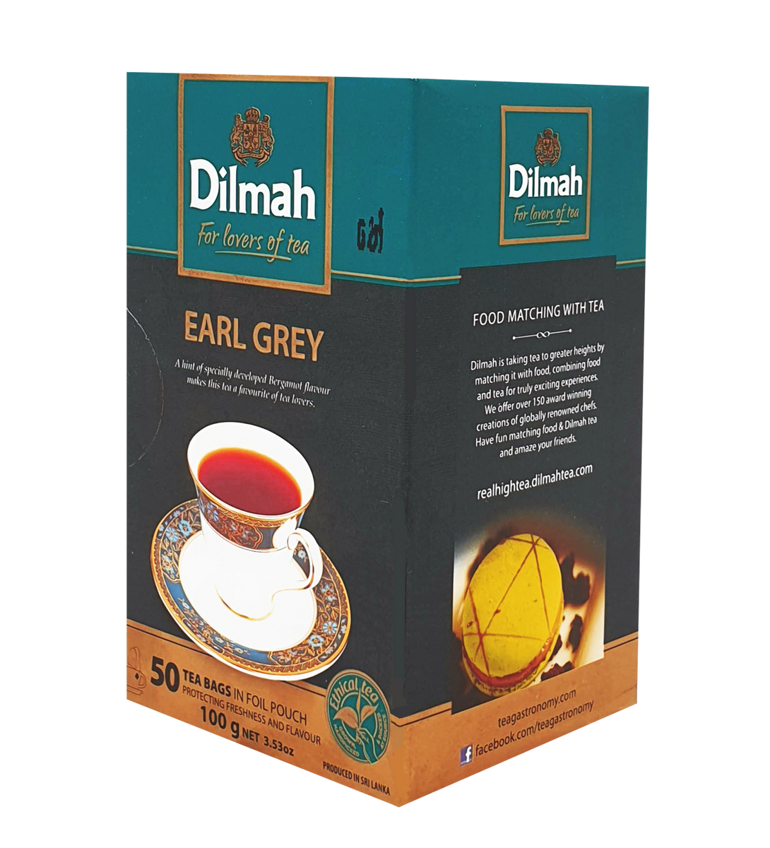 Dilmah Earl Grey 50 Tea Bags Sri Lankan Pure Ceylon Tea