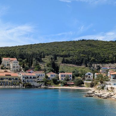 Fiscardo Harbour in Kefalonia