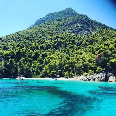 Beaches at Kalamos in the Ionian
