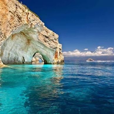 The Blue Caves in Zante