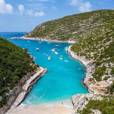 Beaches and mountains in Zante Porto Vromi Beach