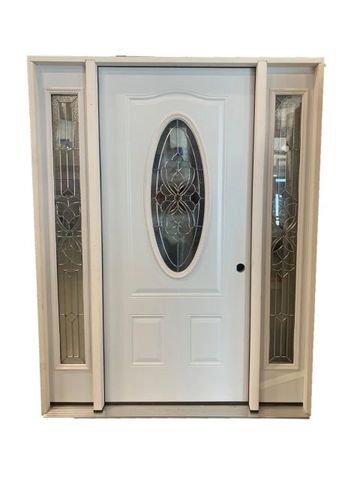 Blossom Oval Steel Front Door with 2 Side Lite
