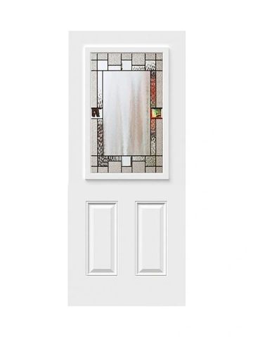 Portrait Steel Front Door in White Color