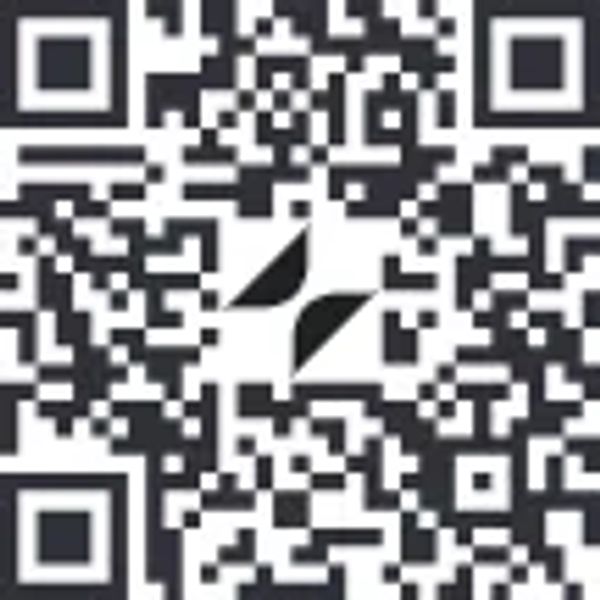 A close-up image of a black and white QR code.