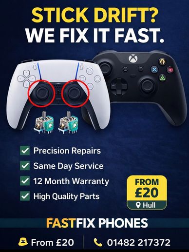 Repair service for gaming controller stick drift with fast and quality fixes.