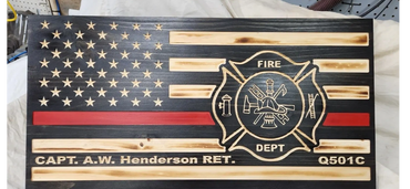 Custom CNC wooden Flag