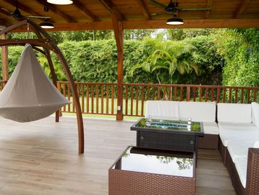 Backyard Oasis with sofa