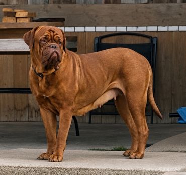 Sage posing and looking out into the backyard at Argyle Bordeaux in London Ontario Canada